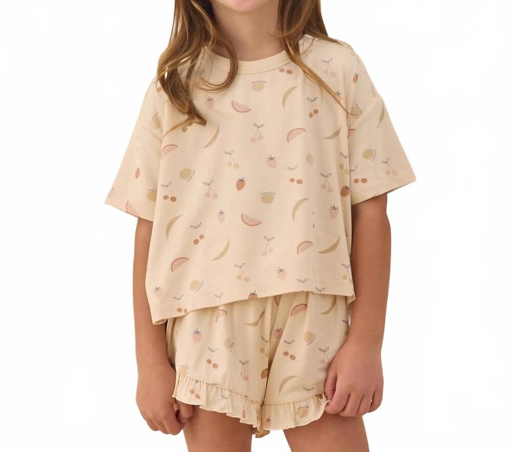 NEW RYLEE + CRU raegan flamingo short set in shell